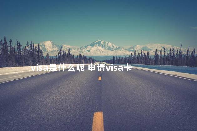 visa是什么呢 申请visa卡